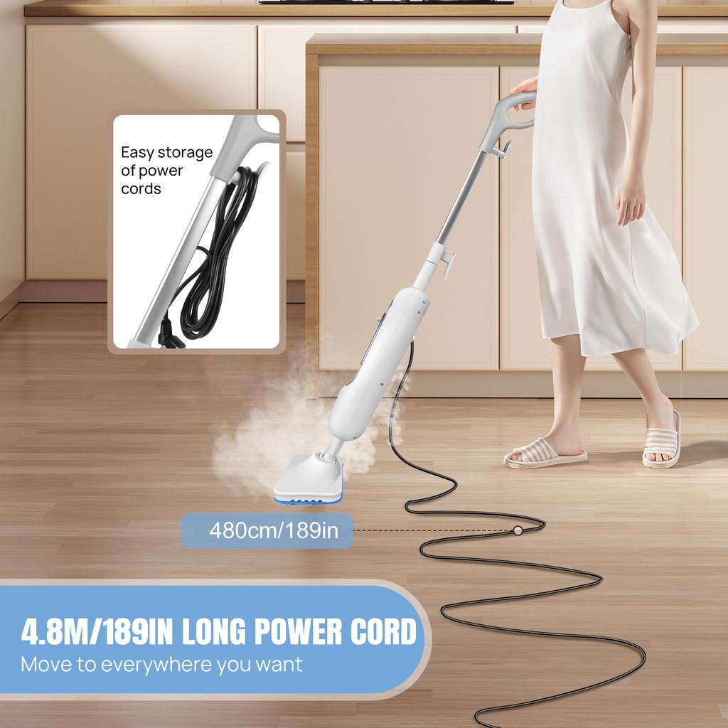 1500W Powerful Steam Cleaner 400ML Water Tank Carpet Electric Steam Mop Laminate Hardwood Detachable Floor Cleaning Device