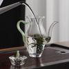 240 ml filterbare, hitzebeständige Teekanne aus verdicktem Glas mit hohem Borosilikatglas-Blumenteekanne, chinesisches Retro-Teeservice aus Glas