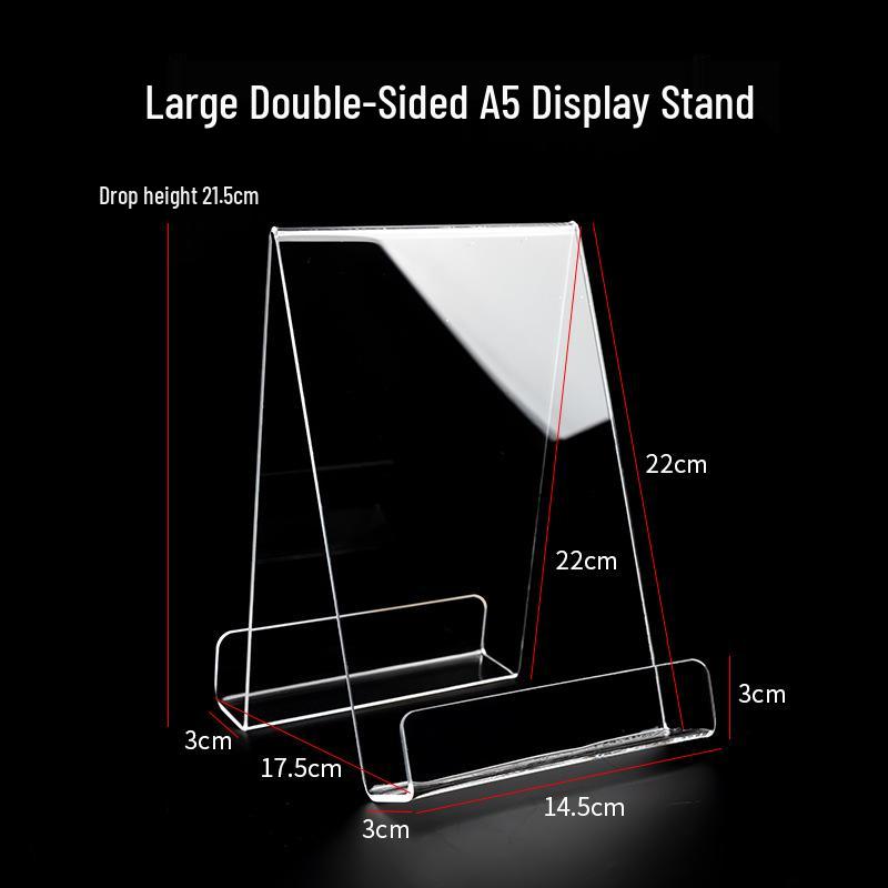Transparent Acrylic Bookstand: Bookshelf Bookend & Desktop Display Rack