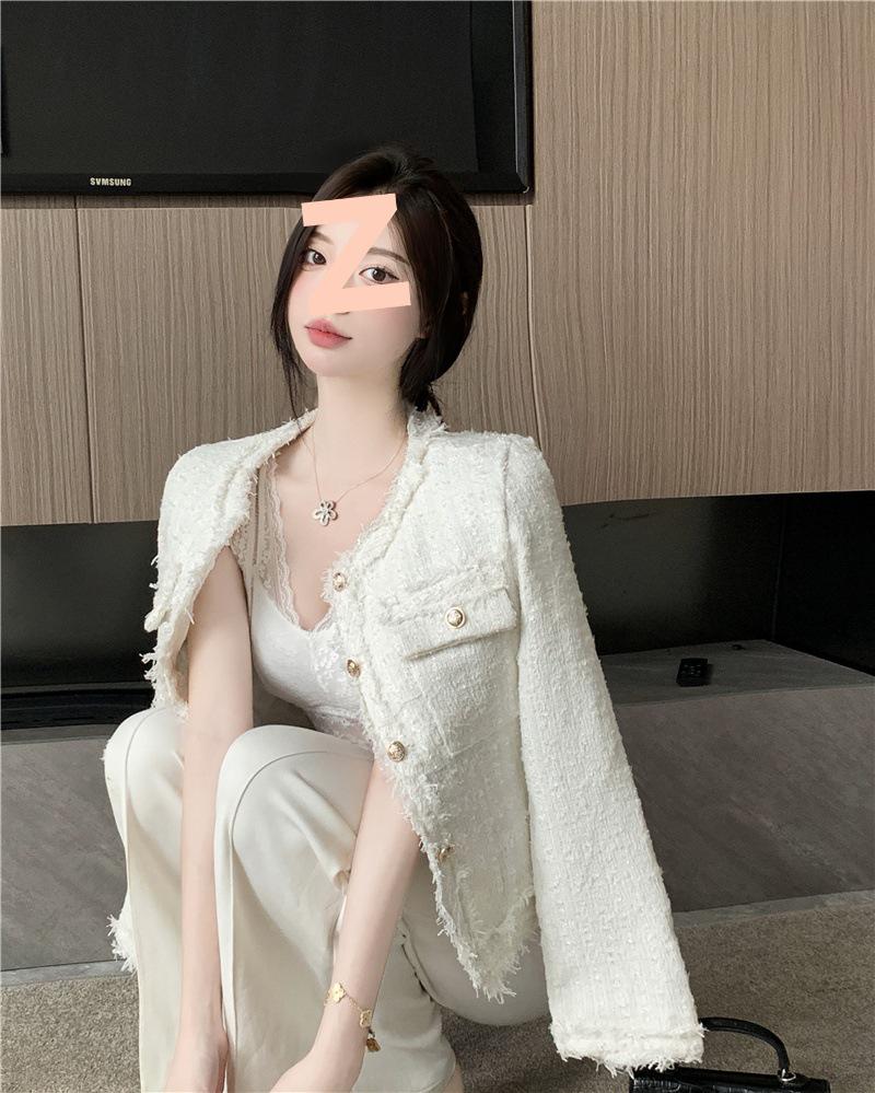 Women's French Noble Bouclé Slimming Cardigan Jacket - 2026 Spring/Autumn Collection