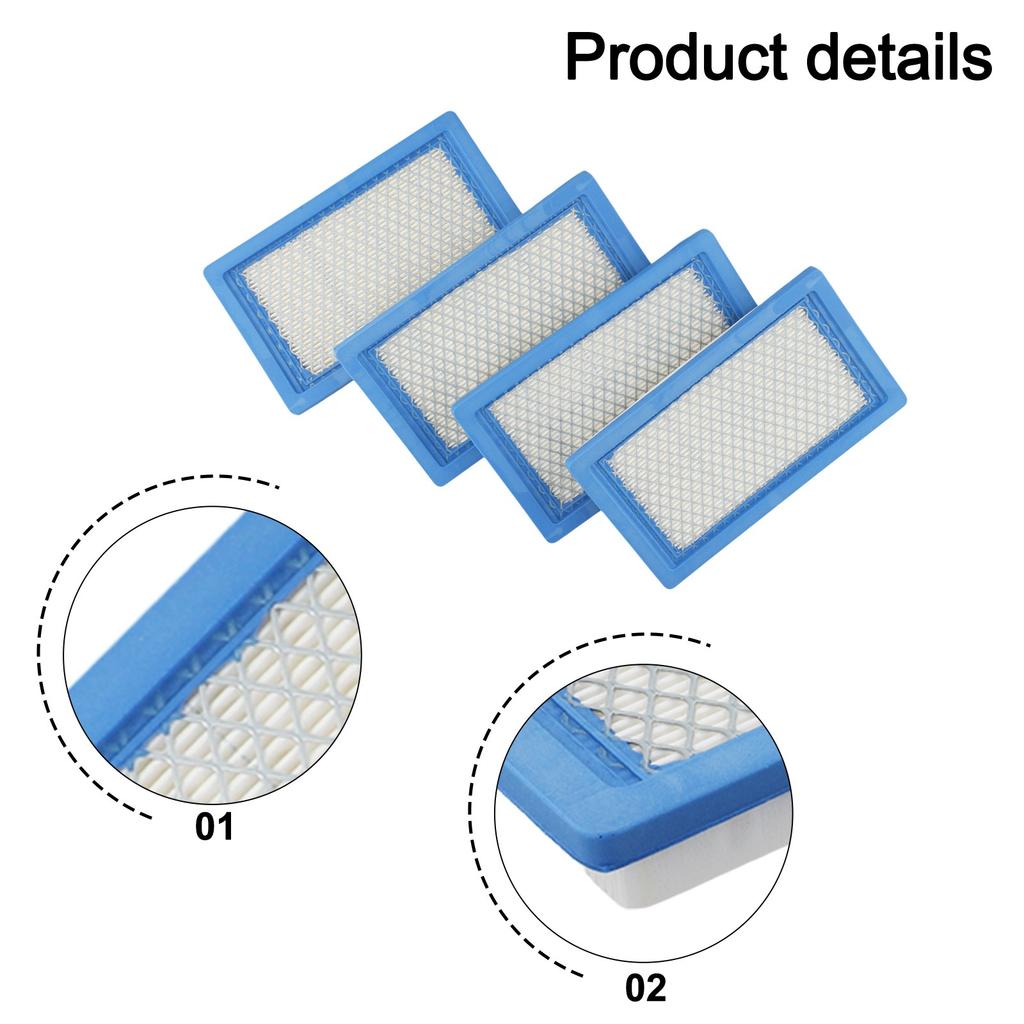 Easy Install Lawn Mower Filter Air Filter 4-pack 20*10*10CM Air Filter Dust Capture Easy Installation Mowing Season