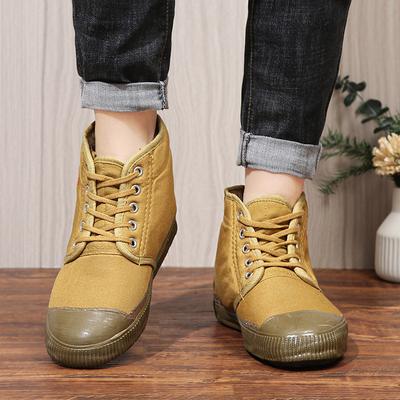 High Top Canvas Electrician Shoes Yellow Sole Liberation Shoes Electrician High Pressure Single Shoes Solution Liberation Shoes
