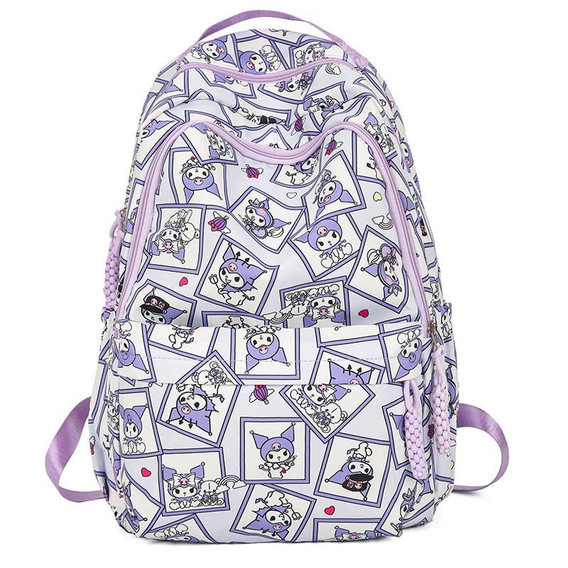 Versatile And Fashionable Unisex Backpack With Comfortable Arc Shoulder Straps Purple