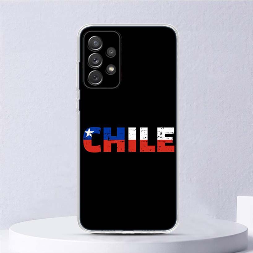 Chile Flag Soft Case For Samsung Galaxy A16 A15 A14 A13 A56 A55 A54 A53 Phone Cover A36 A35 A34 A33 A26 A25 A24 A23 A05S