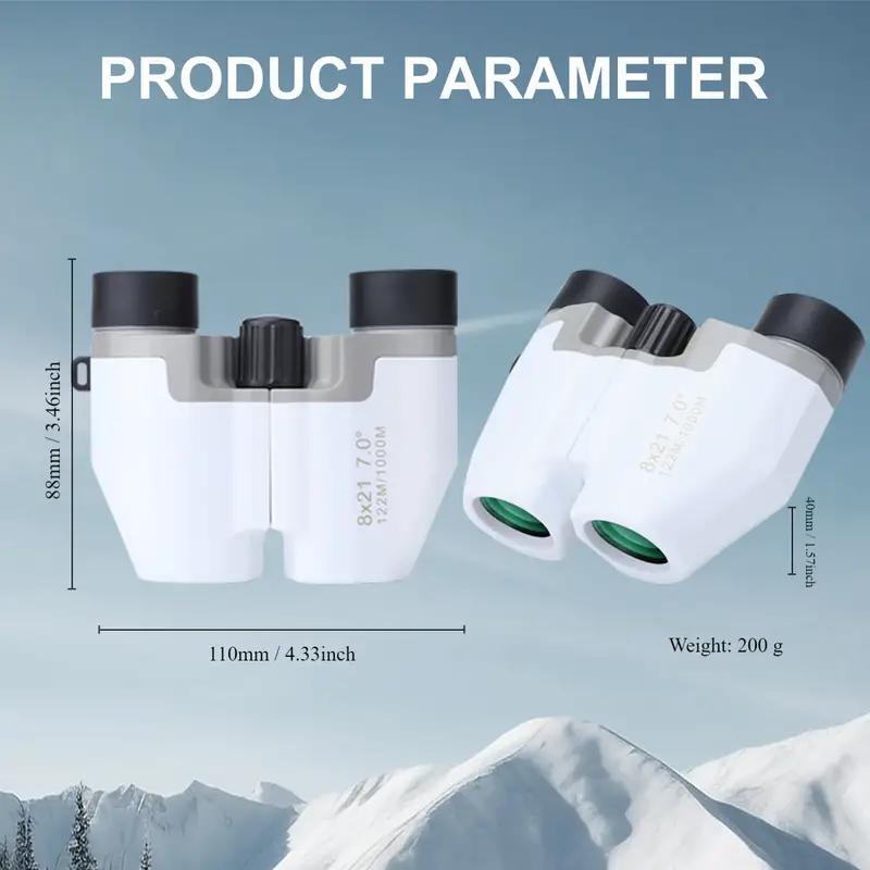 Binóculos 8X21 Telescópio Little Paul Alta Ampliação Alta Definição Compacto Portátil Infantil Concerto Para Observação de Aves