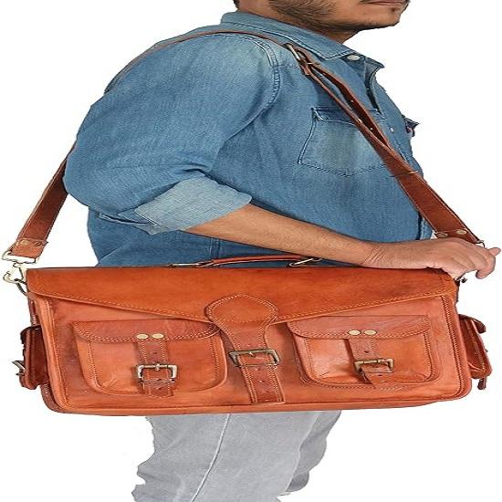 Geanta messenger din piele de 15 inchi Geanta pentru laptop Geanta de birou cadou pentru barbati Geanta de umar in dificultate pentru computer