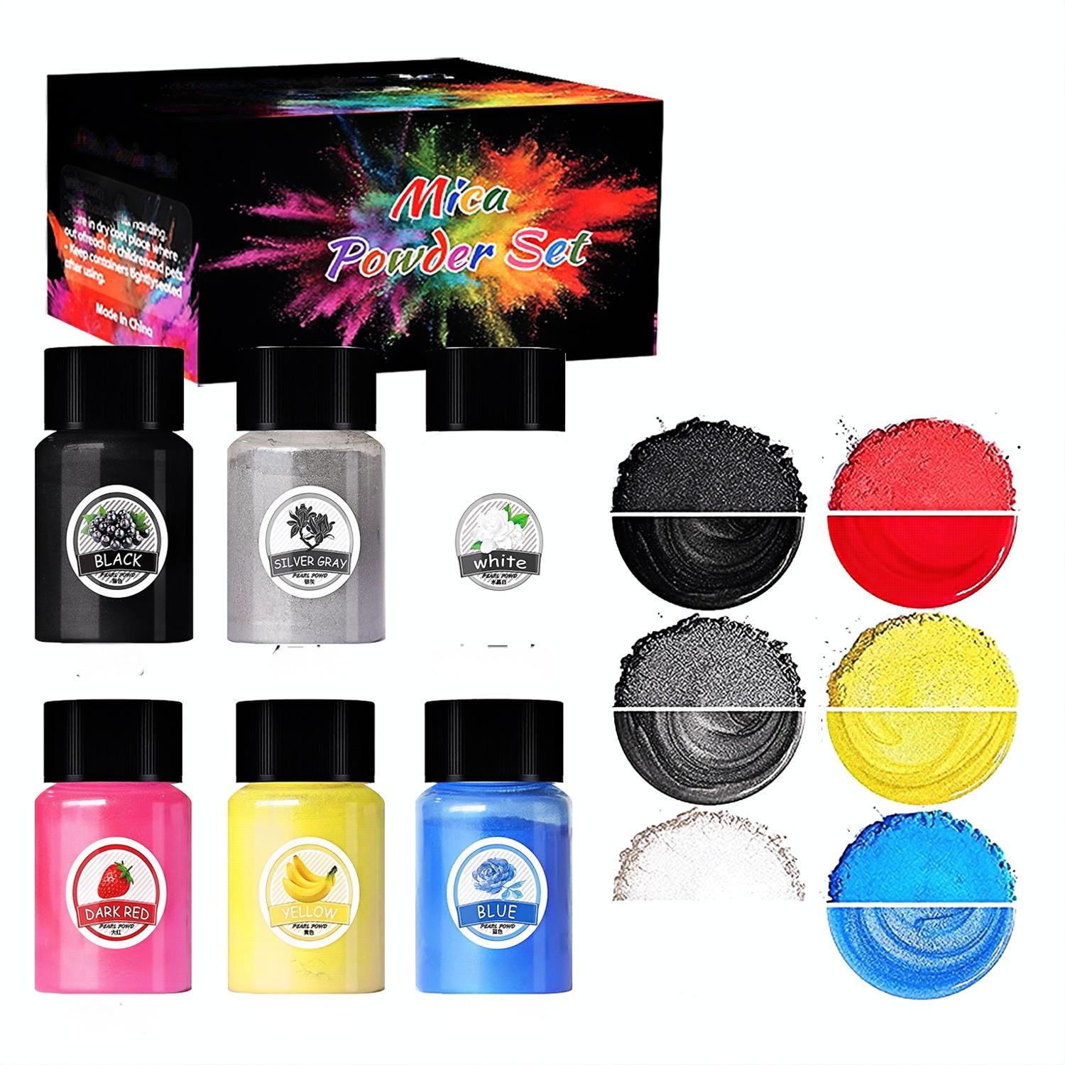 6Colors/Sets Pearl Powder Pigment DIY Epoxy Resin Mold Colorant Dye Pearlescent Epoxy Resin Pigment Jewelry Making Accessories