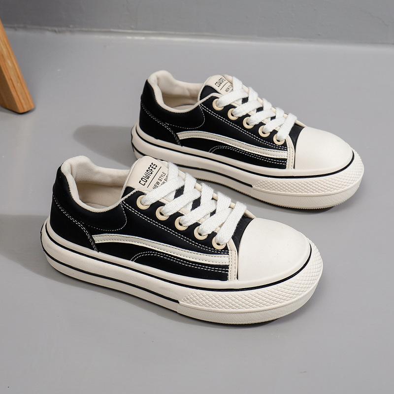 

Женская обувь осень новинка студенческая модная универсальная обувь на платформе повседневная обувь весна и осень 40 чёрный