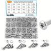 1080pcs Screws Bolts and Nuts Assortment Kit, Metric Machine Screws and Nuts and Flat Washers, M3/M4/M5/M6