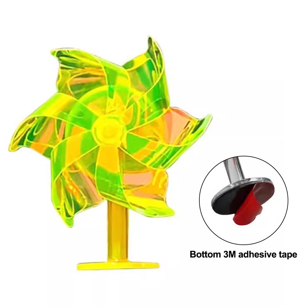 Car Motorcycle Handlebar Wind Energy Colorful Lights Windmill Ornaments Led Lights Self-Adhesive Bicycle Helmet Decorations