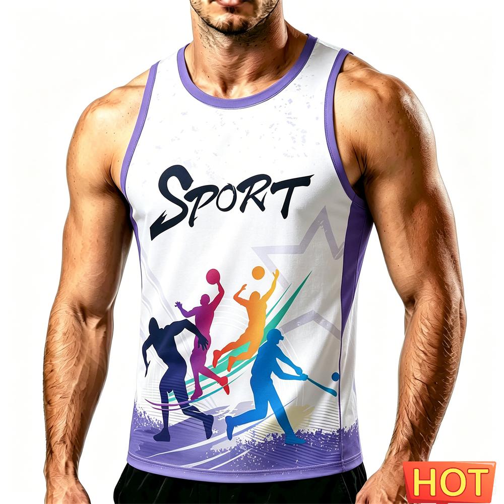 Outdoor Football Sports Men's Tank Top Summer Quick Dry Training Vest Fashion Gym T-shirt Professional Running Sleeveless Shirt