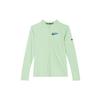Swim Outdoor Brand Logo Print Casual Sports Zip Long Sleeve UV Protection Sun Protection Women Tops Steam-Green FZ6336-376