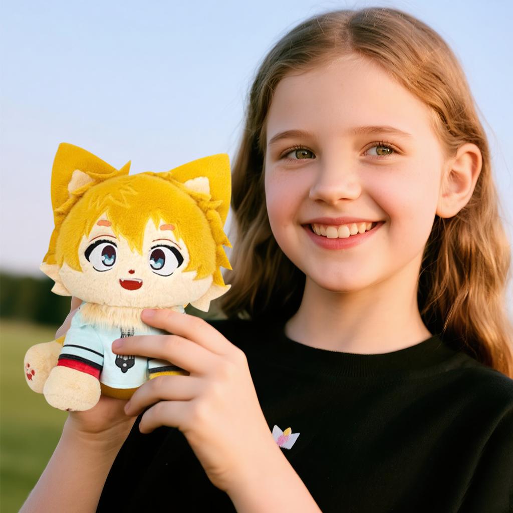 Plüschpuppe, Spielzeuggeschenk, Cartoon, Stoffpuppe für Kinder, Geschenkkissen für Kinder(Keine Norm)