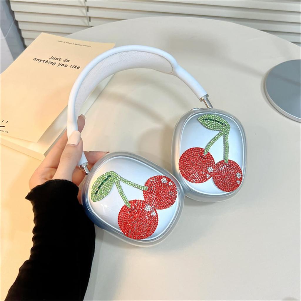 Luxury Flash Diamond Shiny Case for AirPods Max Headphones,Transparent Accessories Ultra Soft TPU Protective Cover for AirPods Max Gift fit in Girls