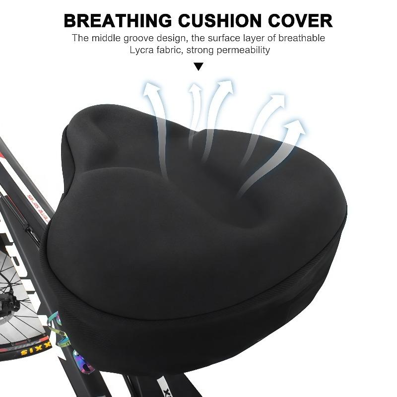 Universal Gel Bike Seat Cushion Cover, Comfortable Shockproof Bicycle Saddle for Electric Bike Road MTB Cycling