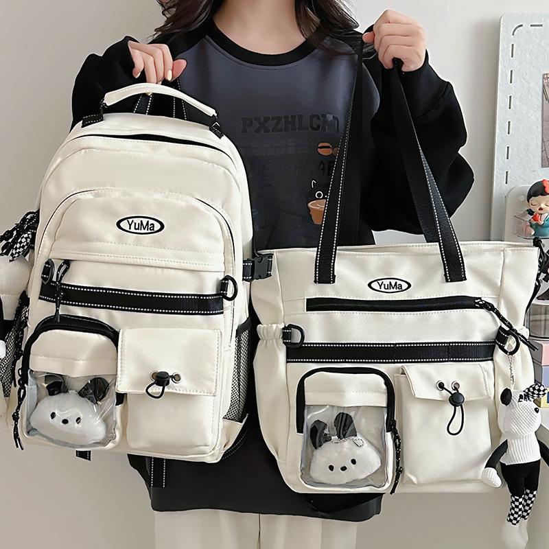Schoolbag for Children Elementary School Students  Girls Junior High School Students  Large Capacity Color Blocking Backpacks  Backpacks