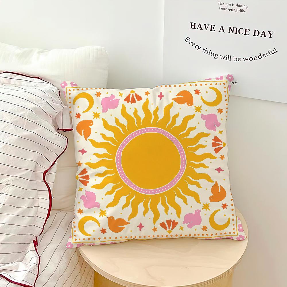 Cute Cartoon Flowers Fashion Art Cozy Soft Pillow Case for Sofa Living Room Home Office Decor Protective Covers