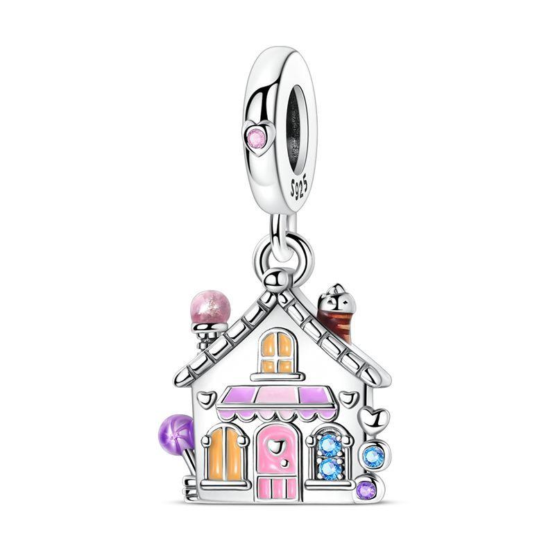 925 Silver Food Series Charms Beads Coffee Cup Bread Cake Ice Cream Pendant Fit Bracelet Necklace Women DIY Fine Gifts
