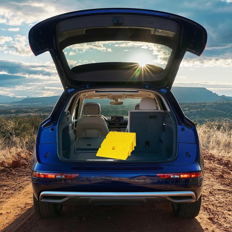 Plastic Curbs Slope Heavy Rubber Curbs Slope Automotive Car Slope for Driveway Sidewalks Step Wheelchair Strollers