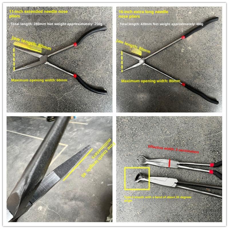 High Quality Multifunctional 1Pc Fishing Pliers Curve Straight Long Handle Carbon Steel Gripper Diy Manual Tool
