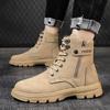 Fashion Ankle Short Barrel Male Shoes Brown Booties Black Men's Boots Y2k Offer In Promotion Retro Cheap Trendy 2025 New Offers Non Slip