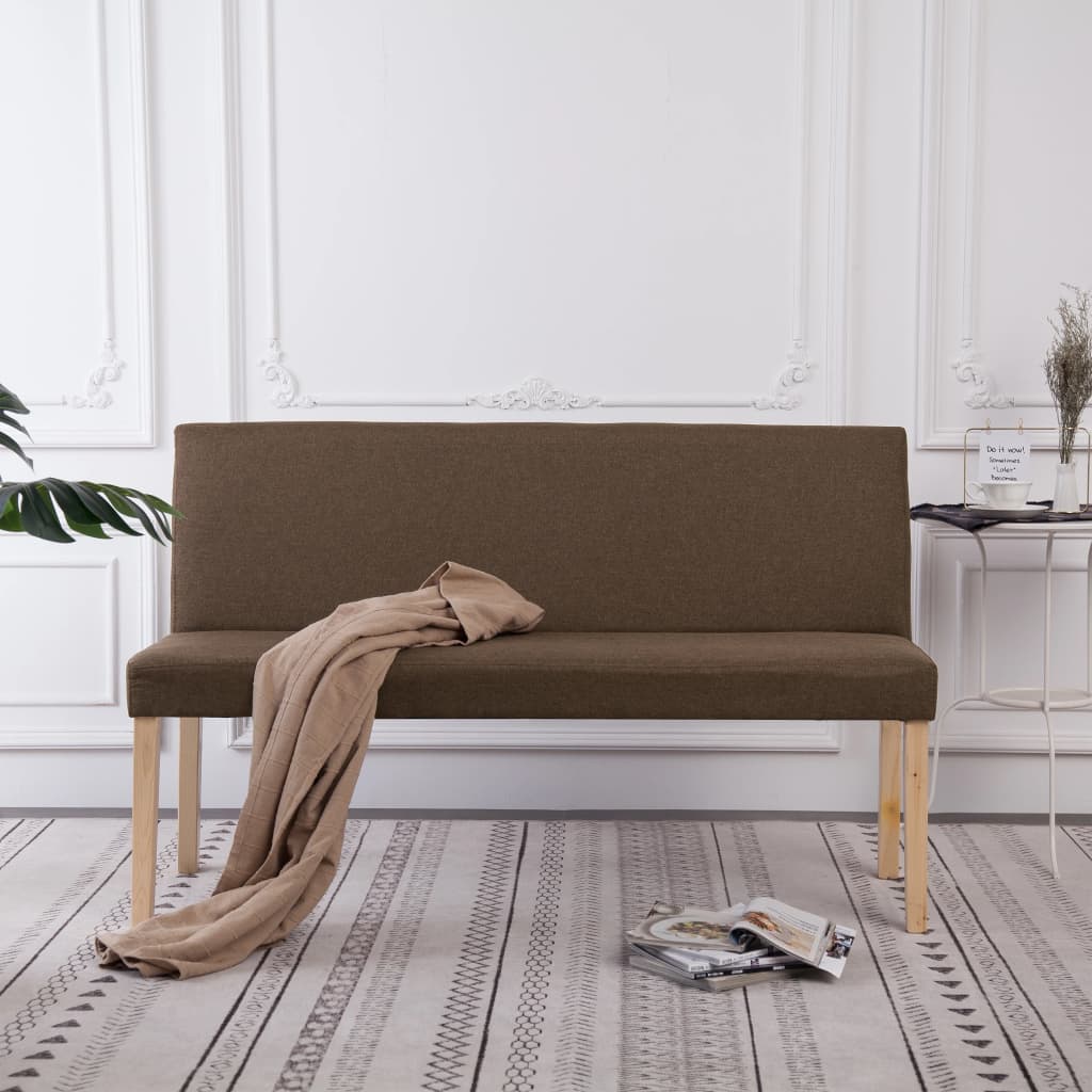 Bank 139,5 cm Braun Polyester