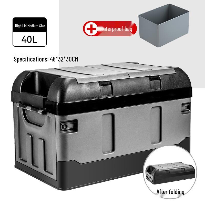 Vehicle Trunk Organizer: Car Interior Storage Box and Tail Box Case for Practical Item Collection.
