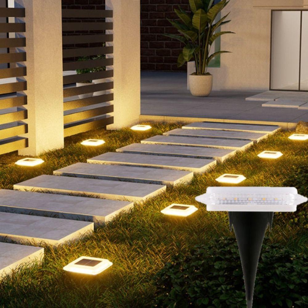 Waterproof Solar Ground Lights 360° LED LED Floor Lights Outdoor Landscape Lighting  Patio