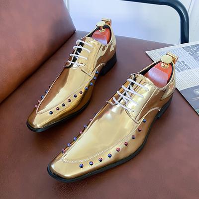 Premium-Marken-Herren-Luxus-Abendschuhe Herren-Chelsea-Schuhe Gold Herren-Profi-Business-Lederschuhe Herren-Formelle Schuhe