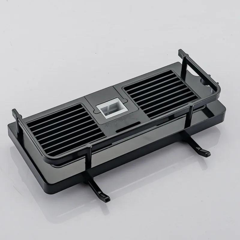Bathroom Storage Rack Simple Punch-Free Square Shower Rod Shower Rod Multi-Functional Shower Storage Tray