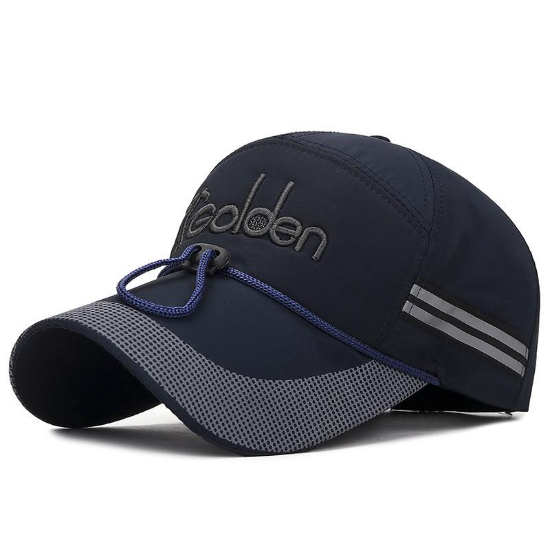 Printing Letter Golden Baseball Cap Sporty Visor Cap Sun Protection Gift Fashion