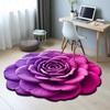 Non-slip Peony Floor Mat Special-shaped Bathroom Floor Mat  for Living Room Tea Table Bedside