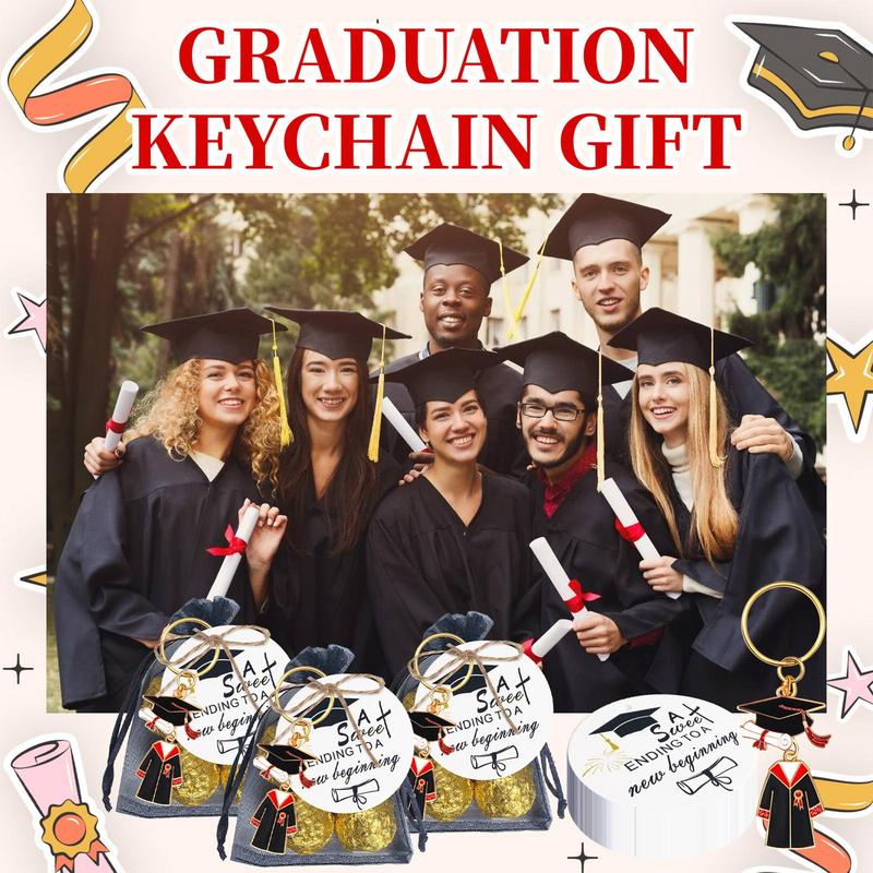 20pcs Class of 2025 Graduation Keychains Party Favors and Gifts for Him and Her Inspirational Congratulations Graduate Souvenir