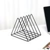 Nordic Triangle Book Holder & Desktop Organizer - Stylish Student Bookshelf & Storage Rack