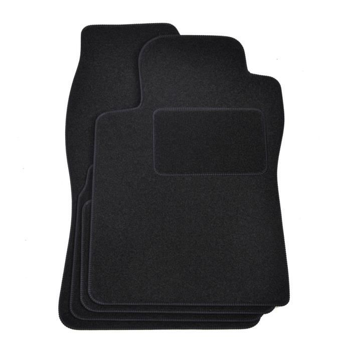 Tapis de sol - Citroën - XM - Velours noir - Sur mesure - Renforcé au niveau des pédales