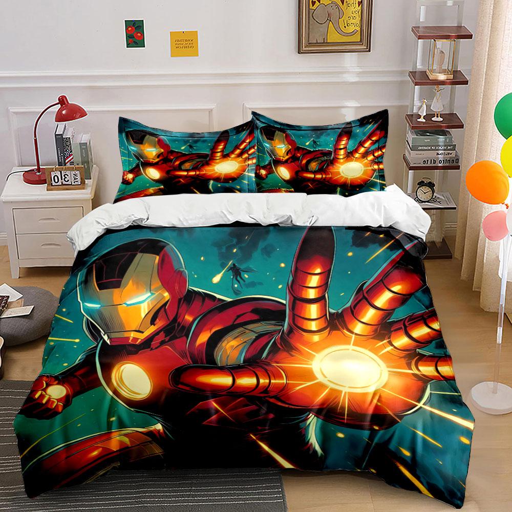 Iron Man Action Pose. Bedding Sets Duvet Cover Sets Duvet Covers Pillowcases(1 * Duvet Cover 2 * Pillowcases Without Duvet Insert)