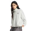 Li-Ning Sports Lifestyle Series Letter Zipper Stand Collar Versatile Loose Sweatshirt Women sweatshirt AWDW278-1