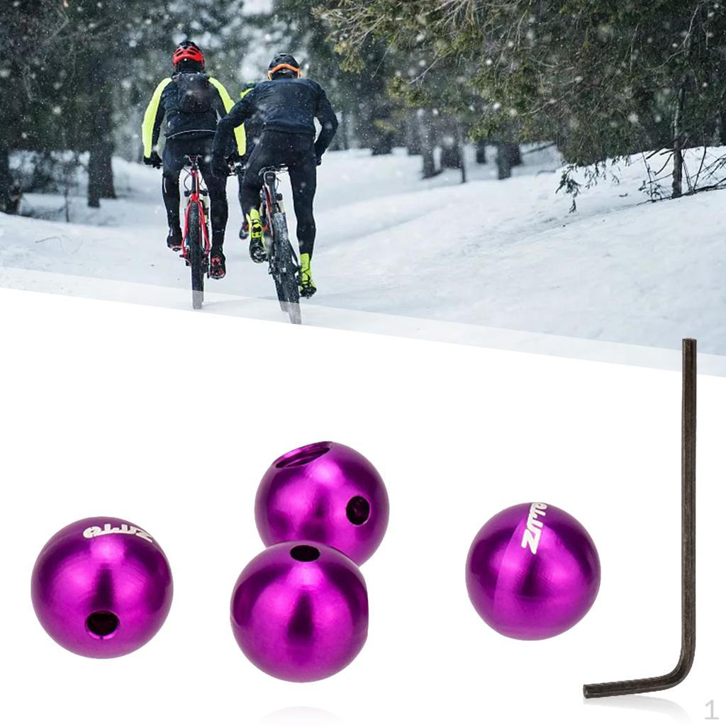 4 Cable End Set Aluminum Alloy Multi- Tips Outer Er Ball Hat s for Cycling Accessory