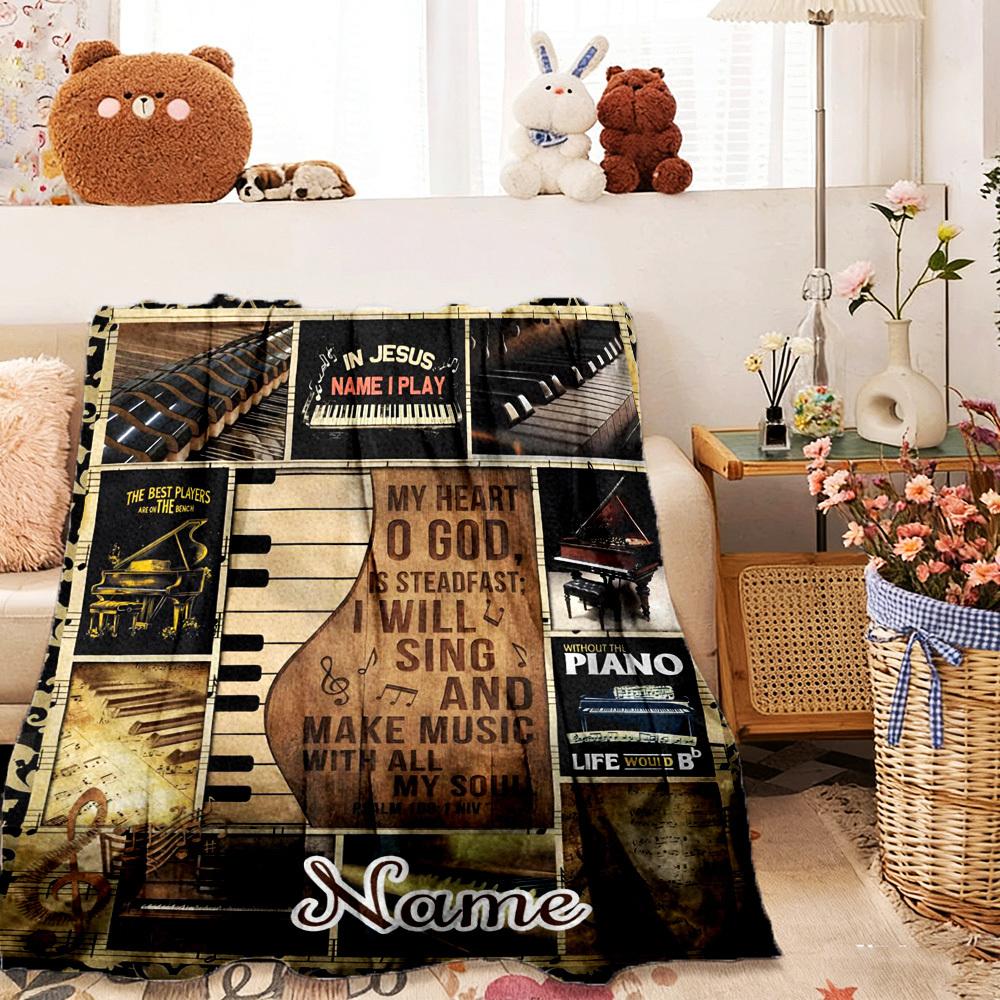Customize Your Name Home Blankets Musical Harmony And Comfort Soft And Lightweight For All Seasons Perfect For Picnics Sofas Offices Beds Living Rooms