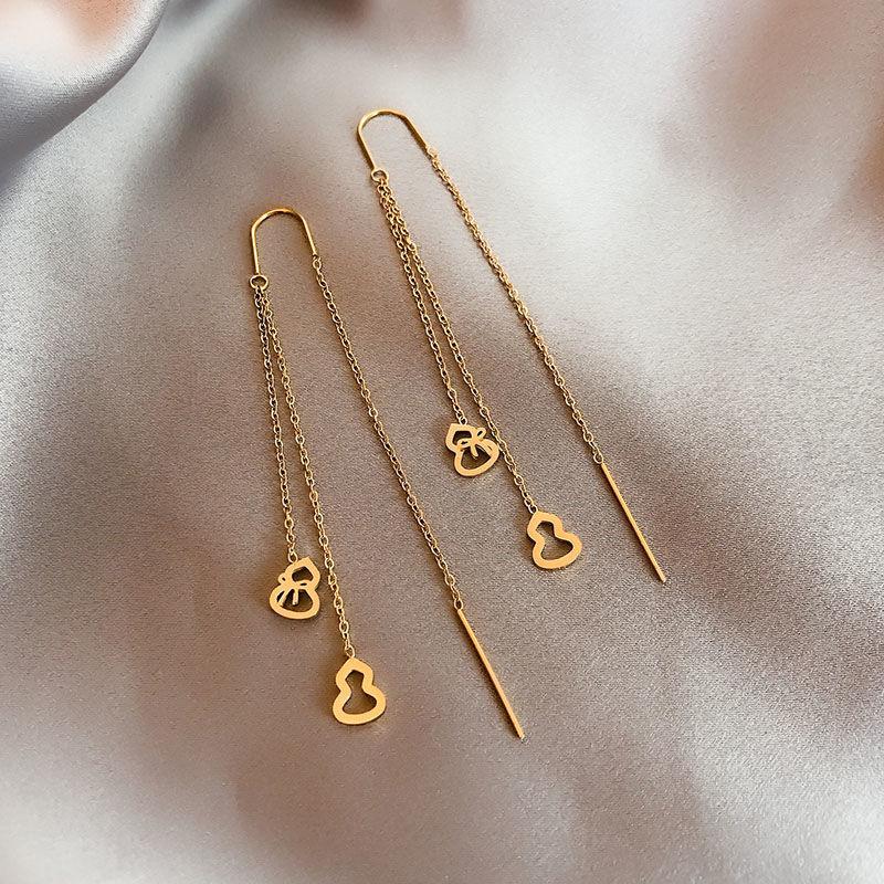 Women's Simple Heart and Butterfly Pearl Earrings - Titanium Steel Ear Wire for Fashionable Commute