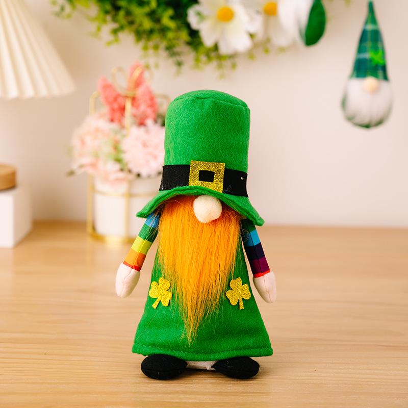 2026 St. Patrick s Day Shamrock Faceless Doll Festival Decoration Ornament