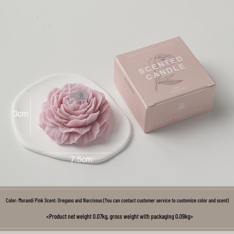 Peony Scented Handmade Candle - Creative Mother's Day Gift & Fragrance Ornament