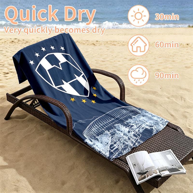 Club de Futboll Monterrey ICON Beach towels also serve as bath towels summer essential a musthave for the outdoors the beach and the pool