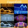 Romantic 13-130ft Curtain Icicle Lights Led Fairy Christmas Indoor Outdoor Wedding Party