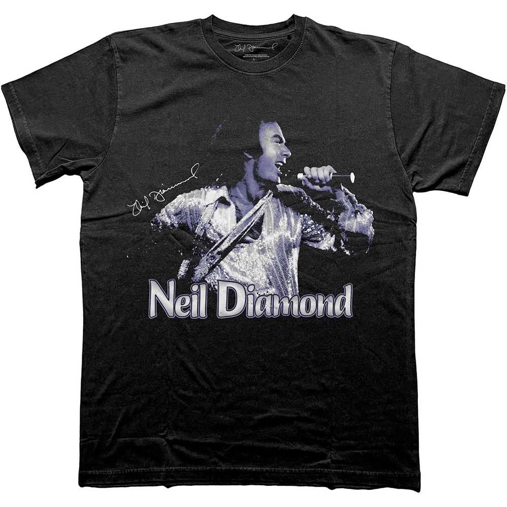 Neil Diamond - Singing  - Black t-shirt XXXL