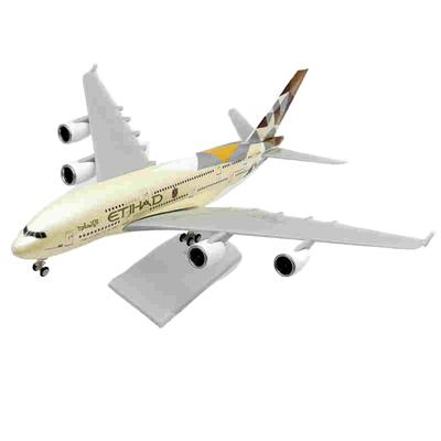 Réplica de Aviação 1/240 Modelo de Avião Etihad A380 30CM Presente para Crianças Brinquedos para Menino Escala Etihad Resina Presente