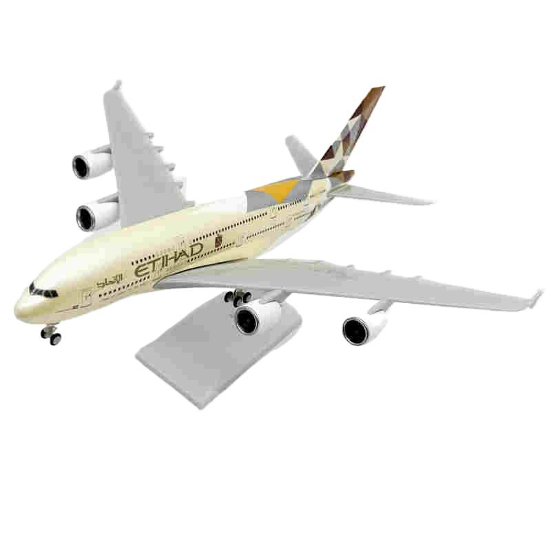 

1/240 Aviation Replica Etihad A380 Aircraft Model Airplane 30CM Children Gift Kids Toys for Boy Etihad Scale Resin Gift