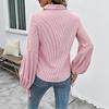Striped Button Down Shirt for Women Lantern Long Sleeve Business Casual Blouses Dressy 2025 Fall Collared Work Tops