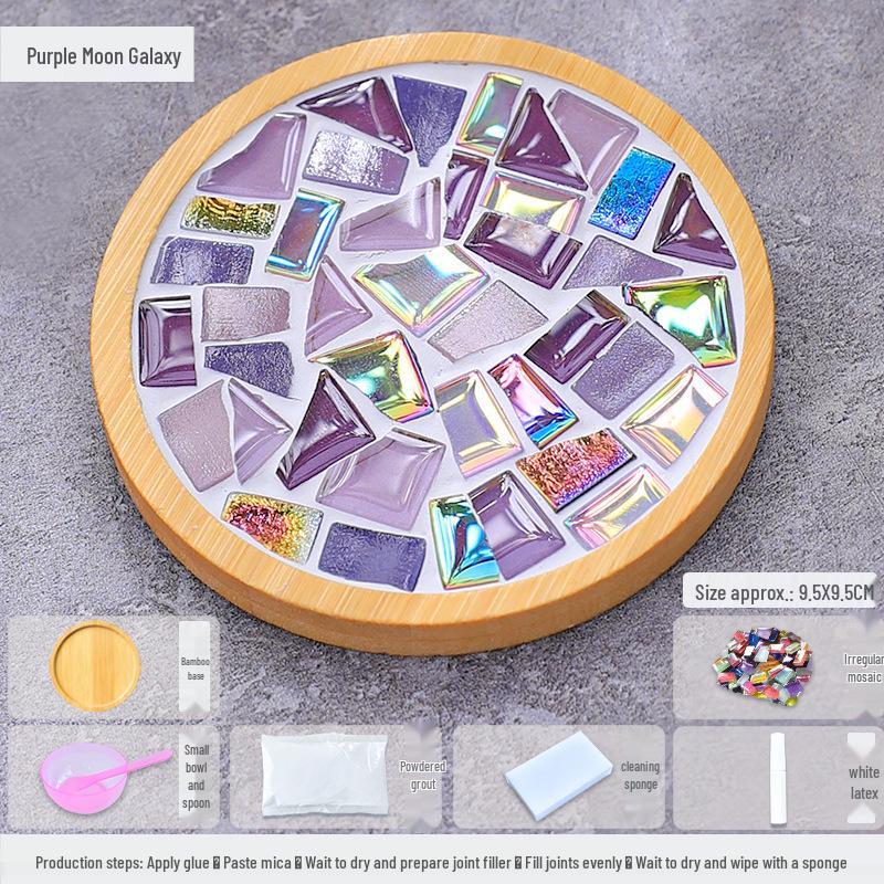 

Мозаичная слюдяная бамбуковая подставка и подставка под горячее, набор для DIY для студентов и детей