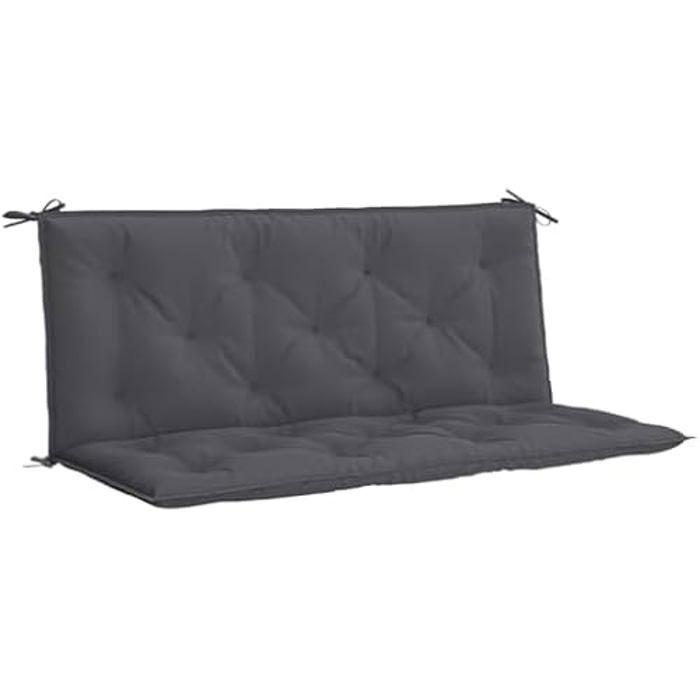 Coussin pour balancelle - VIDAXL - 120 cm - Gris Anthracite - Rectangulaire - Extérieur